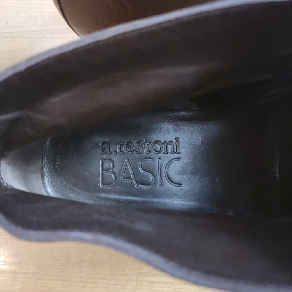 A. Testoni Basic Men Brown Leather Chukka Ankle B… - image 8
